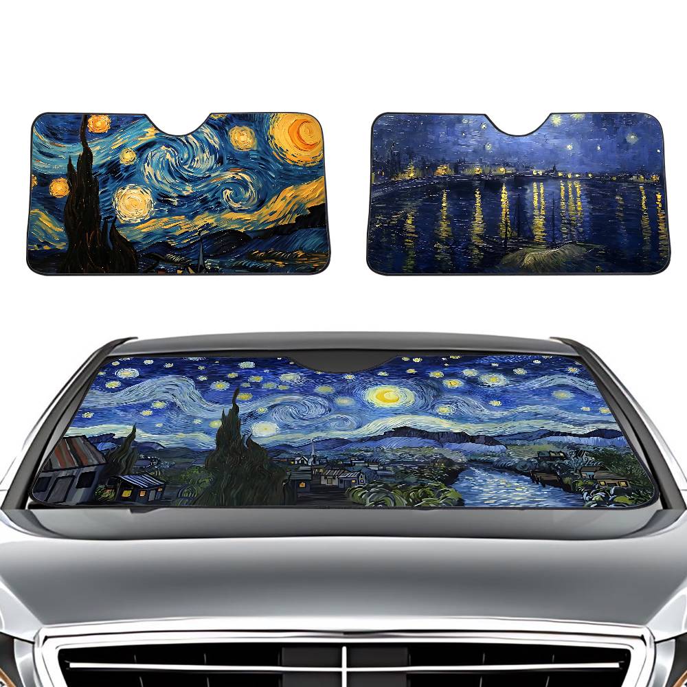 Noche estrellada v-van g-gogh  - Windshield Sun Shade reseña y precio