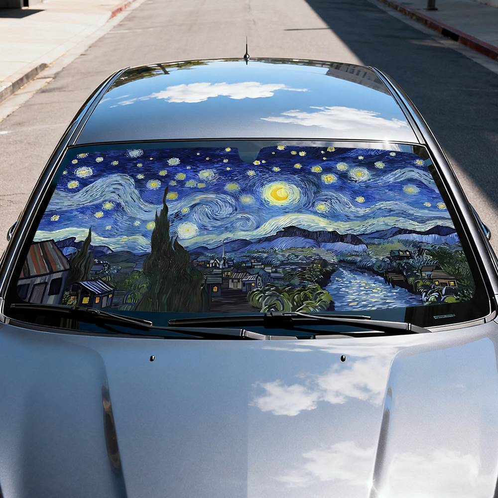 Noche estrellada v-van g-gogh  - Windshield Sun Shade reseña y precio