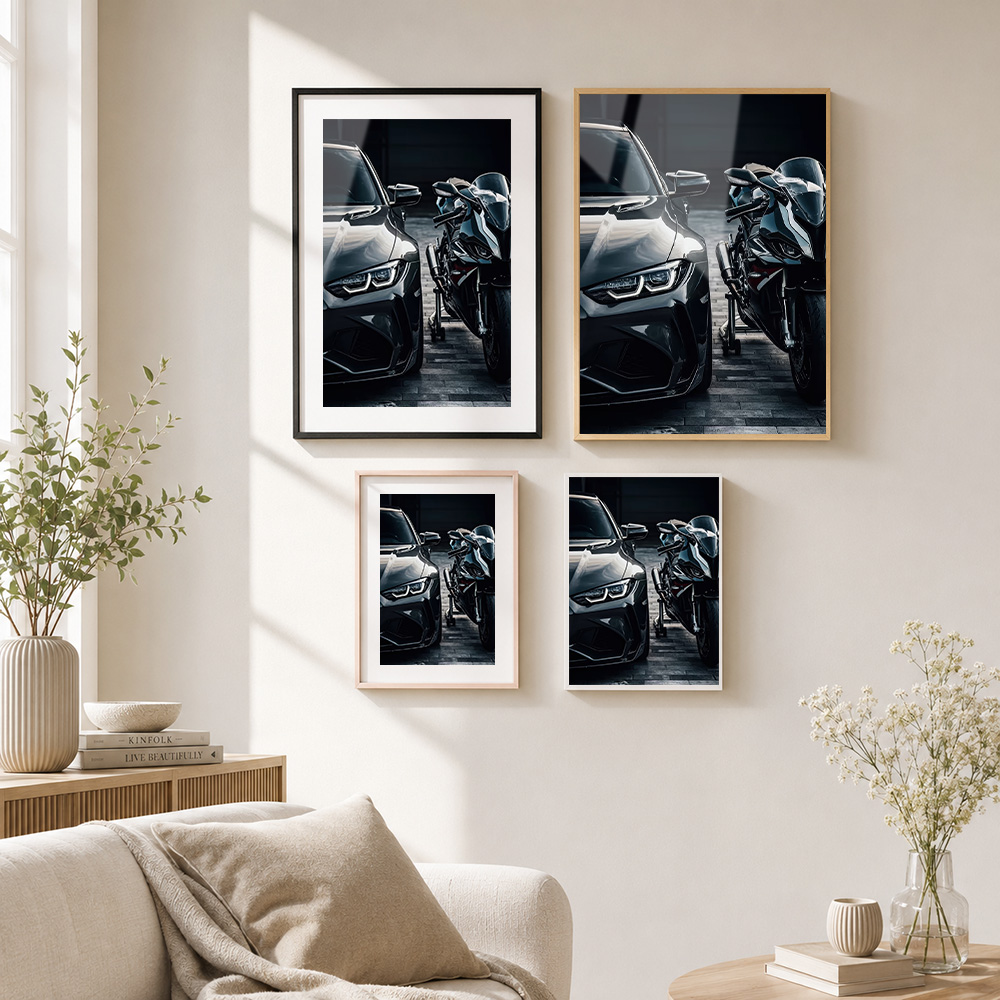 Póster metálico de coche y mot - Car Mirror reseña y precio
