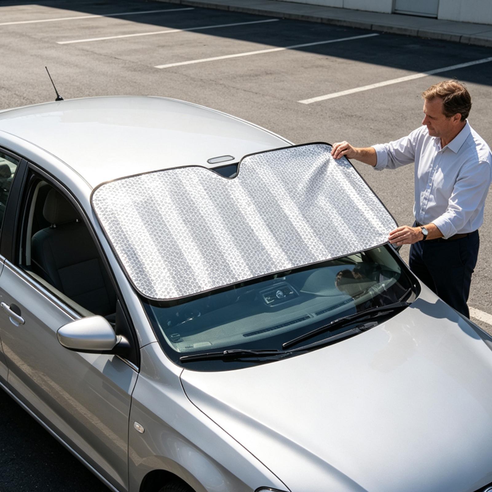 Parasol para parabrisas con ve - Windshield Sun Shade reseña y precio