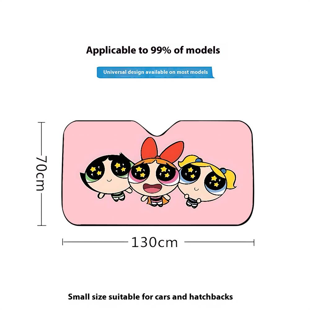 Cute-P-pOwerPuff-G- Girls Para - Windshield Sun Shade reseña y precio