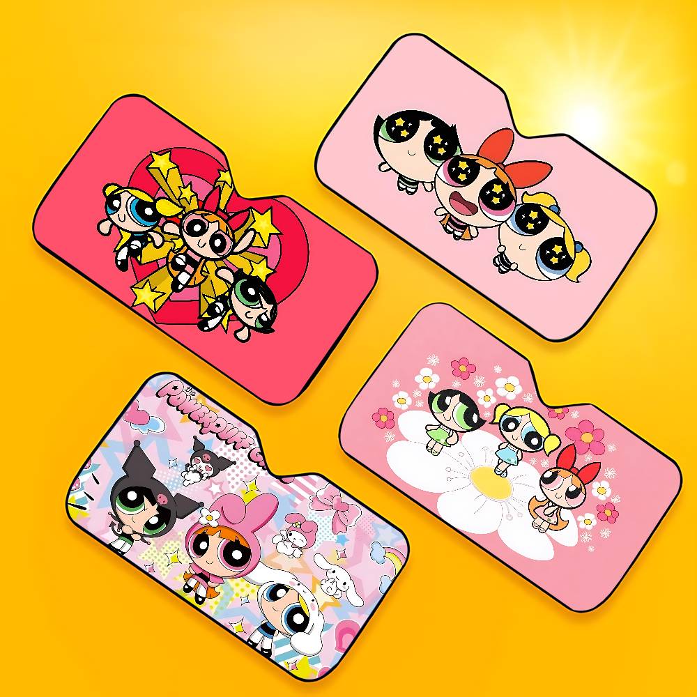 Cute-P-pOwerPuff-G- Girls Para - Windshield Sun Shade reseña y precio