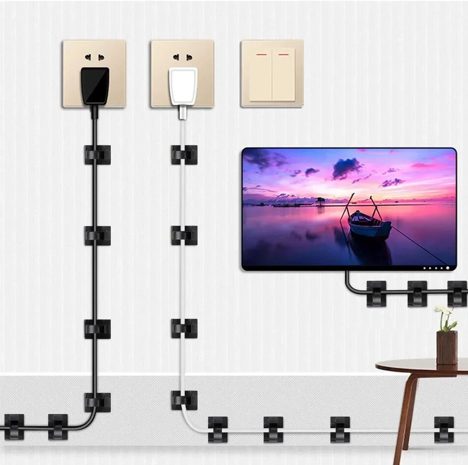 Organizador de cables USB adhe - Car Cable Organizer reseña y precio